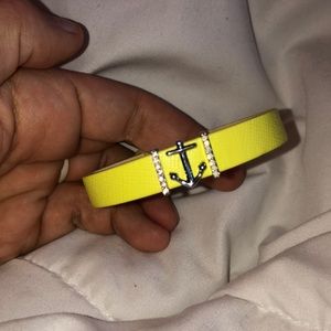 Neon Yellow Keep Bracelet with Charms